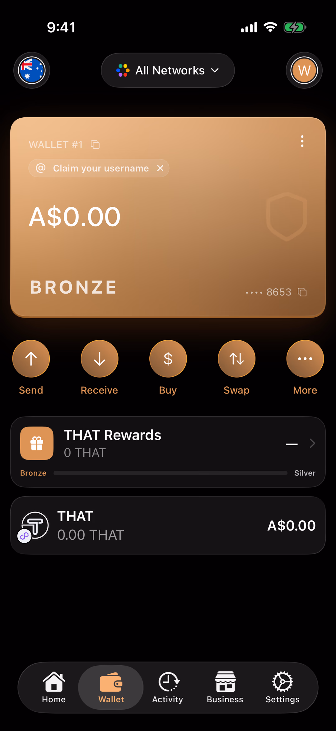 A new THAT wallet, ready to use